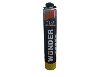 Пена монтажная профессиональная WUNDER Foam с низким вторичным расширением, 750 мл