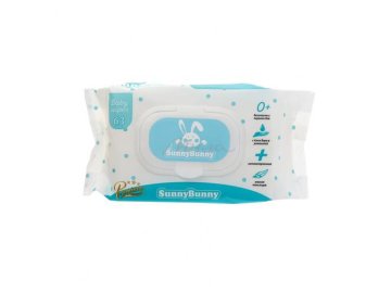 Салфетки влажные детские SUNNY BUNNY с экстрактом ромашки и алоэ вера, 63 шт