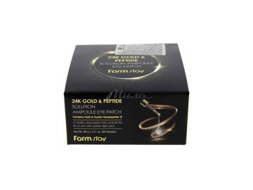 Патчи для глаз FARMSTAY 24K Gold & Peptide Solution Ampoule Eye Patch