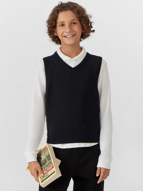 Поло для мальчиков белое, фото 7 из 10