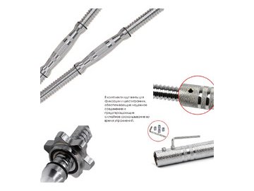 Набор гантельных грифов с соединительным коннектором AMETIST 40 см. (посад. диаметр 25 мм.) в Мозыре 5 элемент