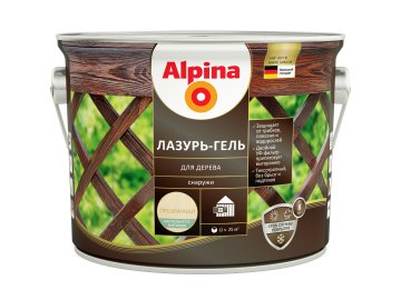 Защитно-декоративный состав Alpina Лазурь-гель (2.5л, прозрачный)