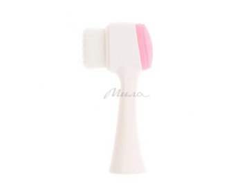 Щетка для очищения кожи и массажа лица, двусторонняя, артикул PL079