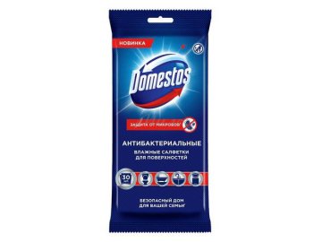 Салфетки влажные ДОМЕСТОС для очищения поверхностей, 16 шт