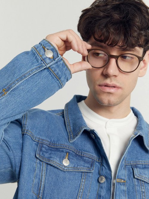 Жакет мужской джинсовый в синем цвете, фото 7 из 12