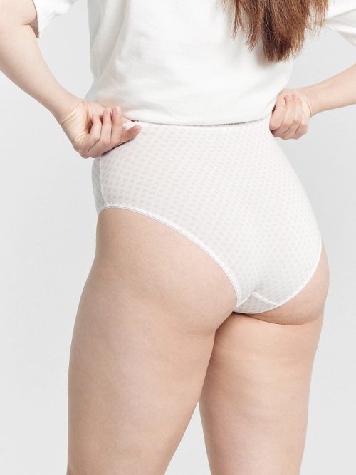 Трусы женские макси белые с мелким узором, фото 6 из 9