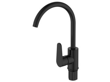 Смеситель для кухни VODA Waterfall R-излив (черный) WF519RB