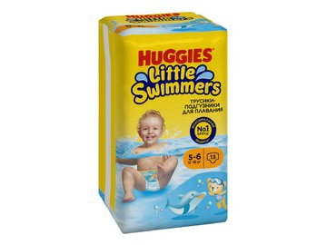 Детские одноразовые трусики-подгузники для плавания HUGGIES Little Swimmers 5-6 (12-18кг)*13шт в Пинске 5 элемент