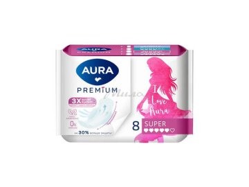 Прокладки женские AURA Premium Super, 8 шт