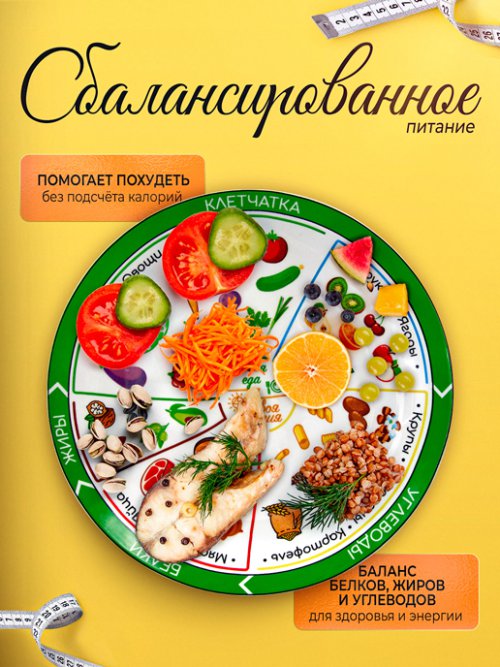 Тарелка для правильного питания Healthy (24 см), фото 3 из 33