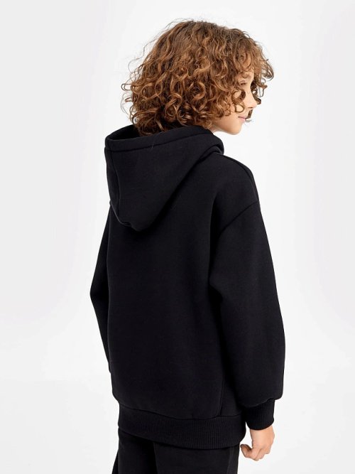 Худи для мальчиков черное с печатью, фото 3 из 4