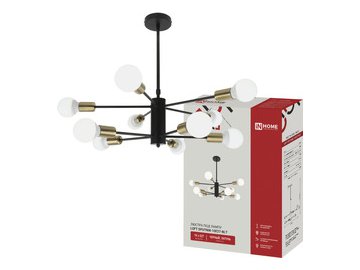 Люстра под лампу INhome LOFT SPUTNIK-10E27-BLT 10хЕ27 черный, латунь