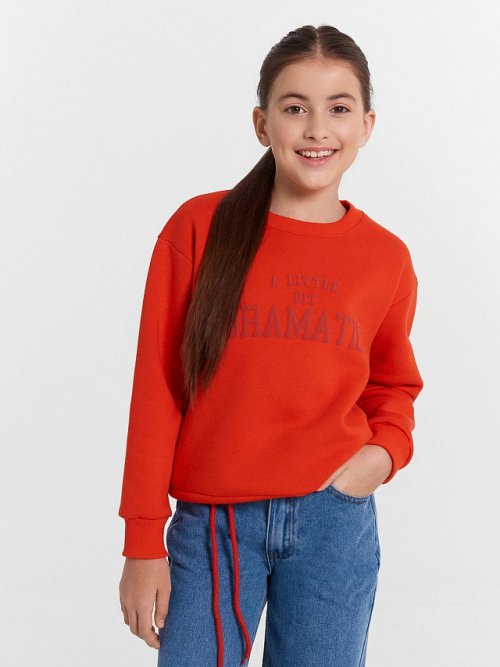 Свитшот для девочек красный, фото 1 из 5