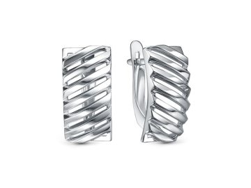 Серьги с английским замком DELTA, серебро 925 проба