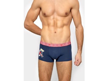 Мужские трусы-боксеры с широкой резинкой синего цвета с печатью Марк Формель