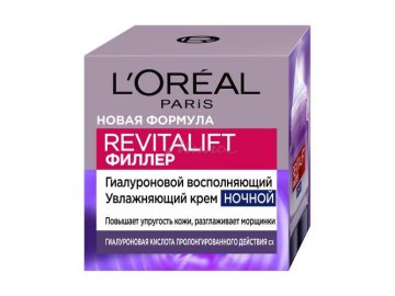 Крем для лица и шеи L`Oreal Paris 50мл Revitalift Филлер(+Гиалур.Кислота) Антивозр.уход Восстанов.объема ночной