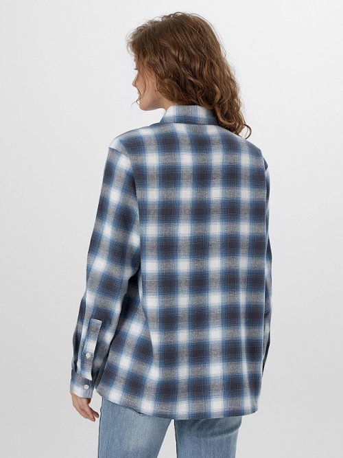 Рубашка женская в клетку, фото 2 из 8