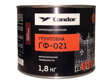Грунтовка Сondor антикоррозионная "ГФ-021" красно-коричневая 1,8кг