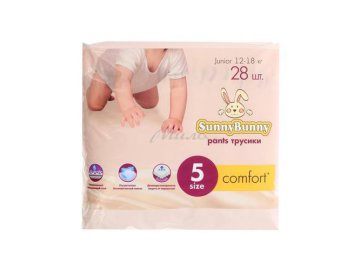 Подгузники-трусики детские SUNNYBUNNY Comfort 5 Junior, 28 шт