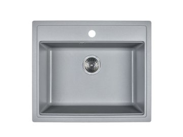 Мойка из каменной крошки WISENT W600-29 (грей) 595х515 без сифона