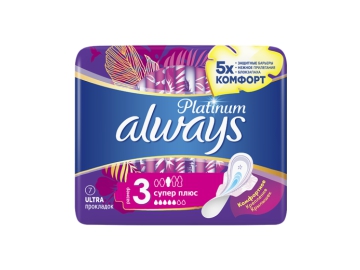 Прокладки Always ultra platinum secure night single 5шт из каталога Корона