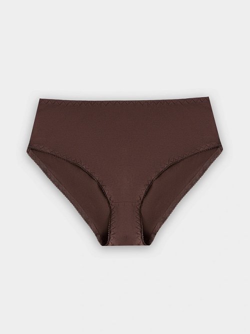 Трусы женские с высокой посадкой коричневые, фото 8 из 8