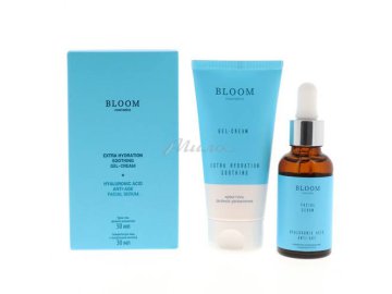 Подарочный набор BLOOM COSMETICS Двойное увлажнение Сыворотка для лица с гиалуроновой кислотой, 30 мл + Крем-гель для душа Мила