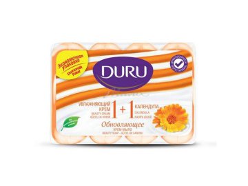 Крем-мыло DURU 1+1  туалетное Увлажняющий крем и календула, 4 x 80 г на акции в магазинах Мила