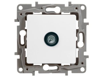 Розетка телевизионная оконечная скрытой установки Legrand ETIKA 672251, белый на акции в магазинах Ома