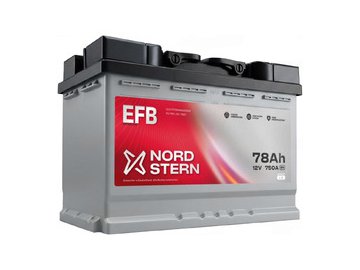 Автомобильный аккумулятор NORD STERN NS780F EFB R+ (78 Ah)