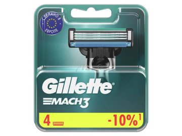 Кассета для бритвы GILLETTE Mach3, 4 шт.