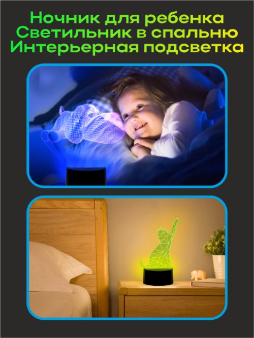 Лампа-ночник 3D Art Style, фото 6 из 81