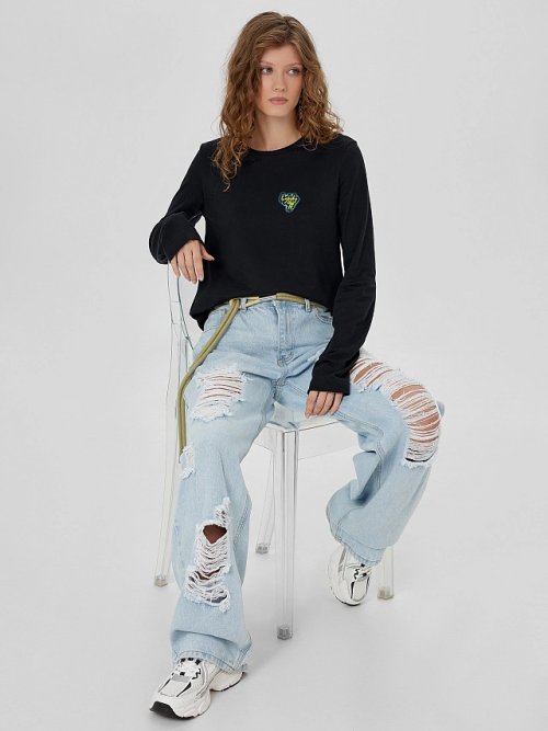 Лонгслив женский черный, фото 6 из 6