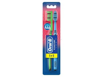 Щетка зубная ORAL-B 1 2 3 Классик 40 средняя, 2 шт
