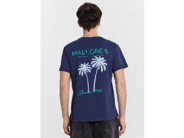 Футболка мужская синяя с принтом "Mallorca"