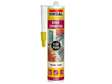 Клей-герметик полиуретановый "Soudal" Flex PU40 белый 300 мл