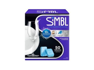 Таблетки для мытья посуды в посудомоечных машинах SIMBL, 50 шт