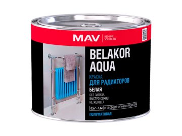 Краска BELAKOR AQUA для радиаторов белая п/мат 0,5 л/0,5 кг