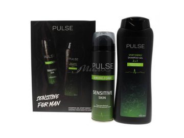 Набор подарочный PULSE (Пена для бритья 200 мл + Шампунь-гель 2 в 1 400 мл)