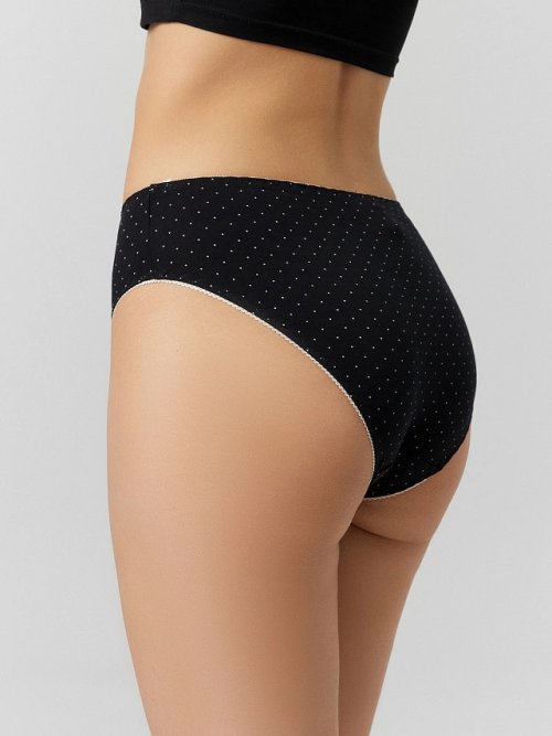 Трусы макси женские черные в горошек, фото 4 из 24