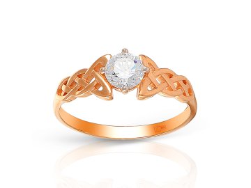 Кольцо декоративное TALANT, красное золото 585 проба
