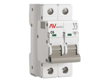 Выключатель автоматический EKF Averes AV-6 2P 6A (C) 6kA