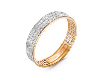 Кольцо дорожка RoseGrace, красное золото 585 проба, вставка бриллиант