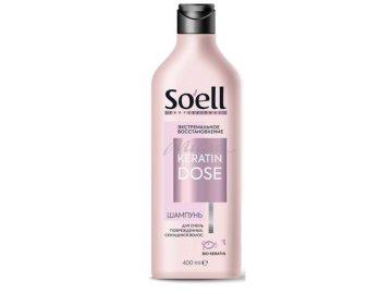 Шампунь для волос SOELL BioProvince Bio-Keratin Экстремальное восстановление для сильно поврежденных волос, 400 мл
