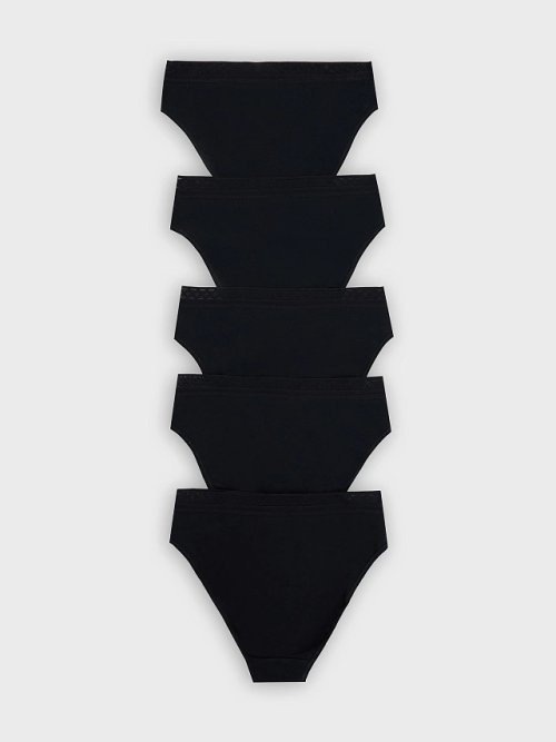 Трусы слипы женские черные в наборе, 5 шт, фото 9 из 30