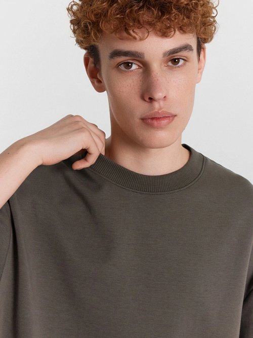 Комплект спортивный мужской хаки (джемпер, шорты), фото 3 из 5