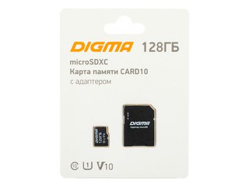 Карта памяти Digma MicroSDXC Class 10 Card10 DGFCA128A01