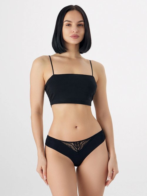 Трусы женские бесшовные черные, фото 1 из 24