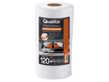 Салфетка для уборки QUALITA в рулоне, 120 шт