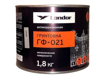 Грунтовка Сondor антикоррозионная "ГФ-021" серая 1,8кг
